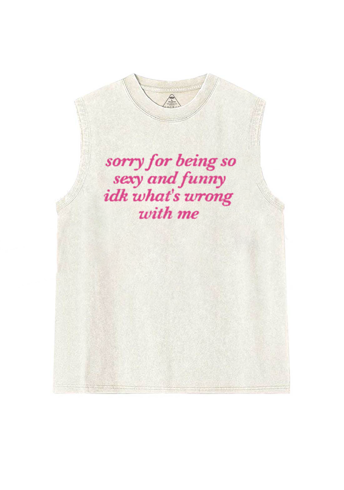 Sorry For Being So Funny Y2K Washed Tank Chicshe