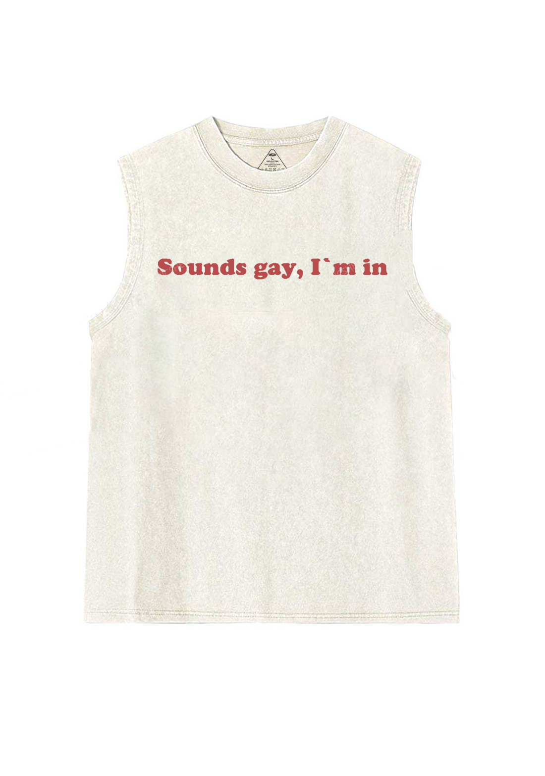 Sounds Gay Y2K Washed Tank Chicshe