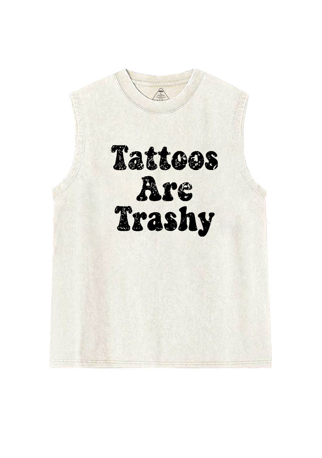 Tattoos Are Trashy Y2K Washed Tank Chicshe