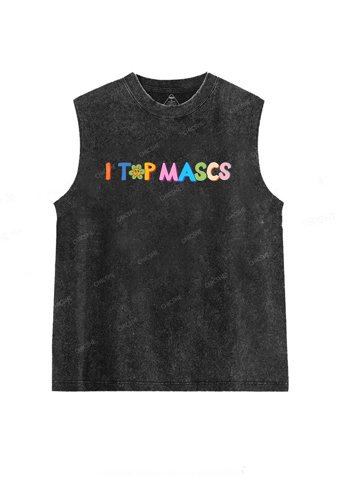 I Top Mascs Y2K Washed Tank Chicshe
