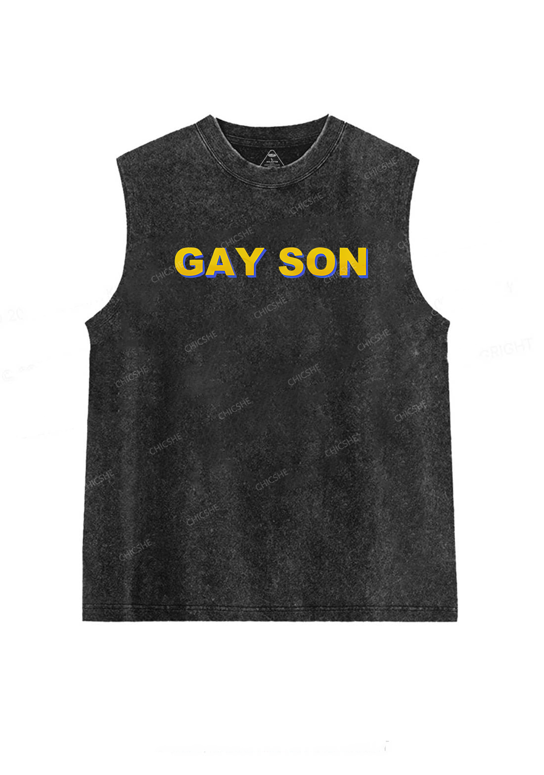 Gay Son Y2K Washed Tank Chicshe