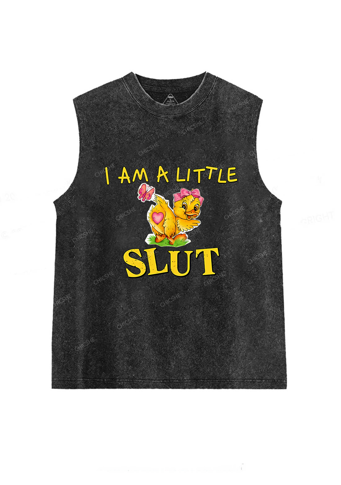 Little Slxt Y2K Washed Tank Chicshe