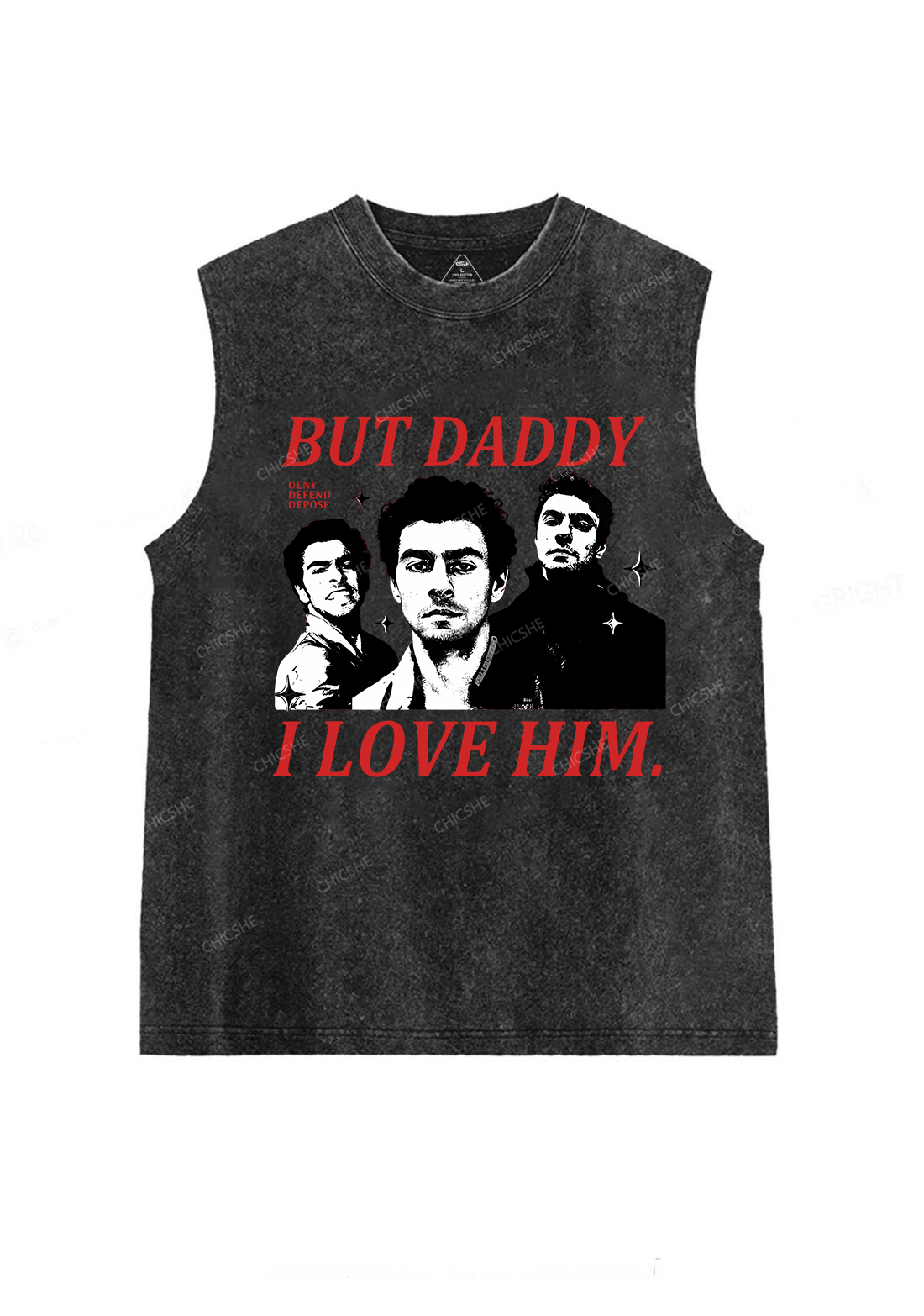 Daddy I Love Luigi Y2K Washed Tank Chicshe