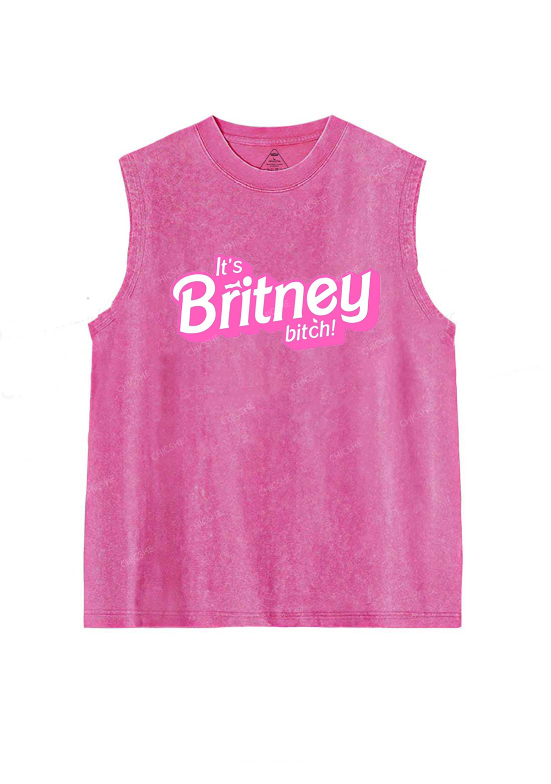 It's Britney Bixch Y2K Washed Tank Chicshe