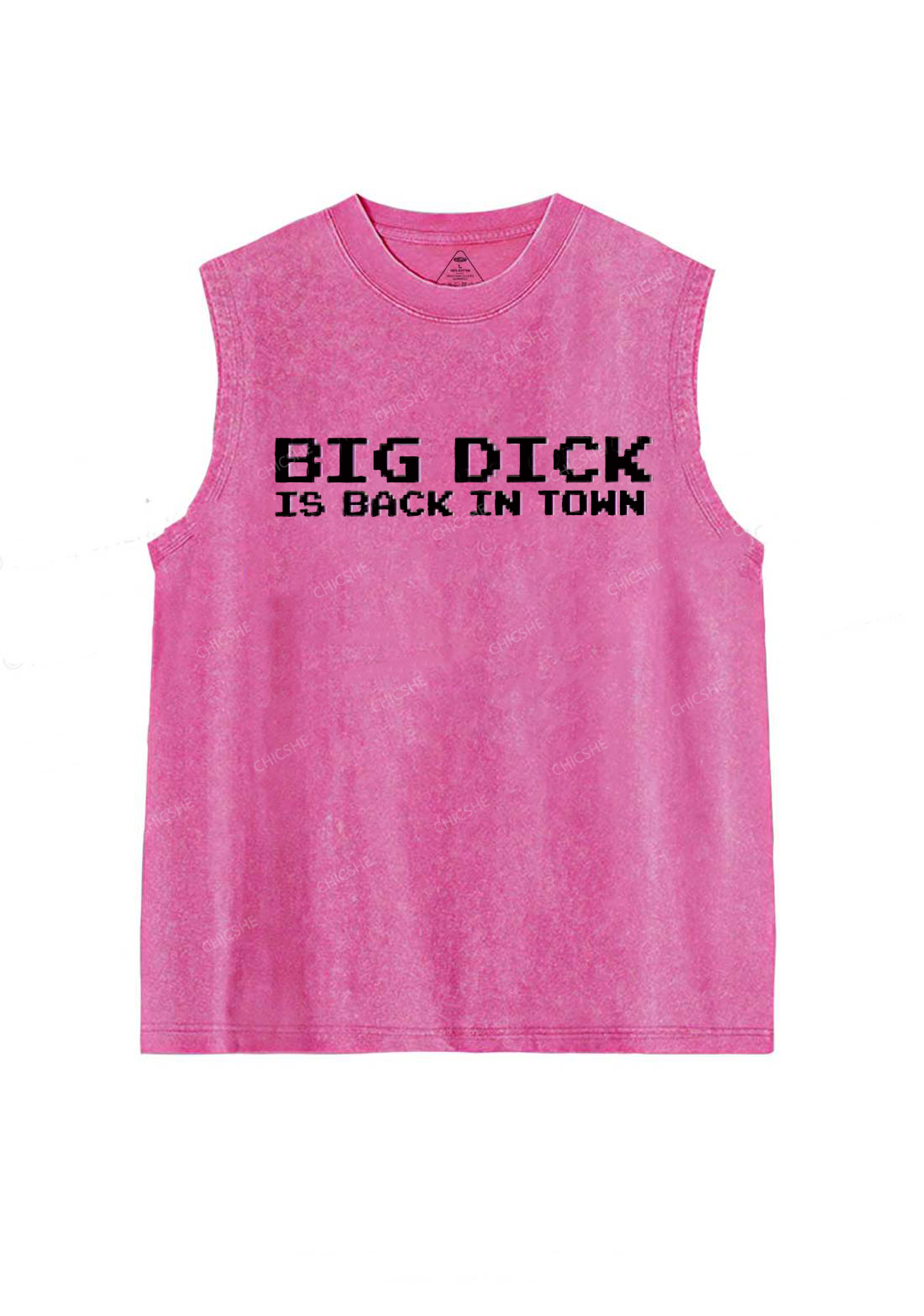Big Is Back In Town Y2K Washed Tank Chicshe