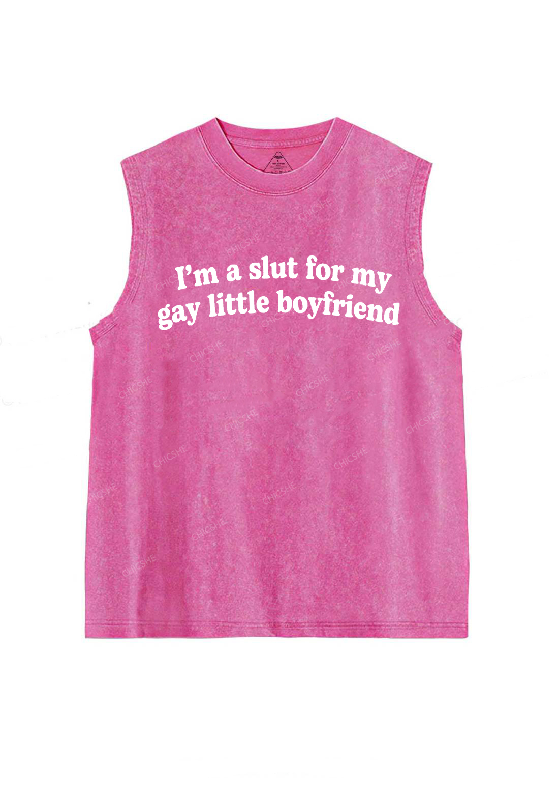 Slxt For My Gay BF Y2K Valentine's Day Washed Tank Chicshe
