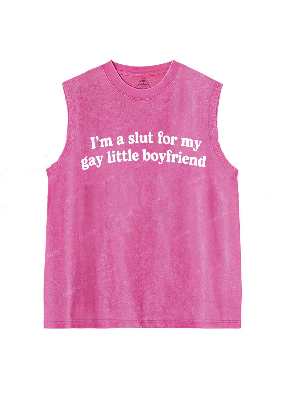 Slxt For My Gay BF Y2K Valentine's Day Washed Tank Chicshe