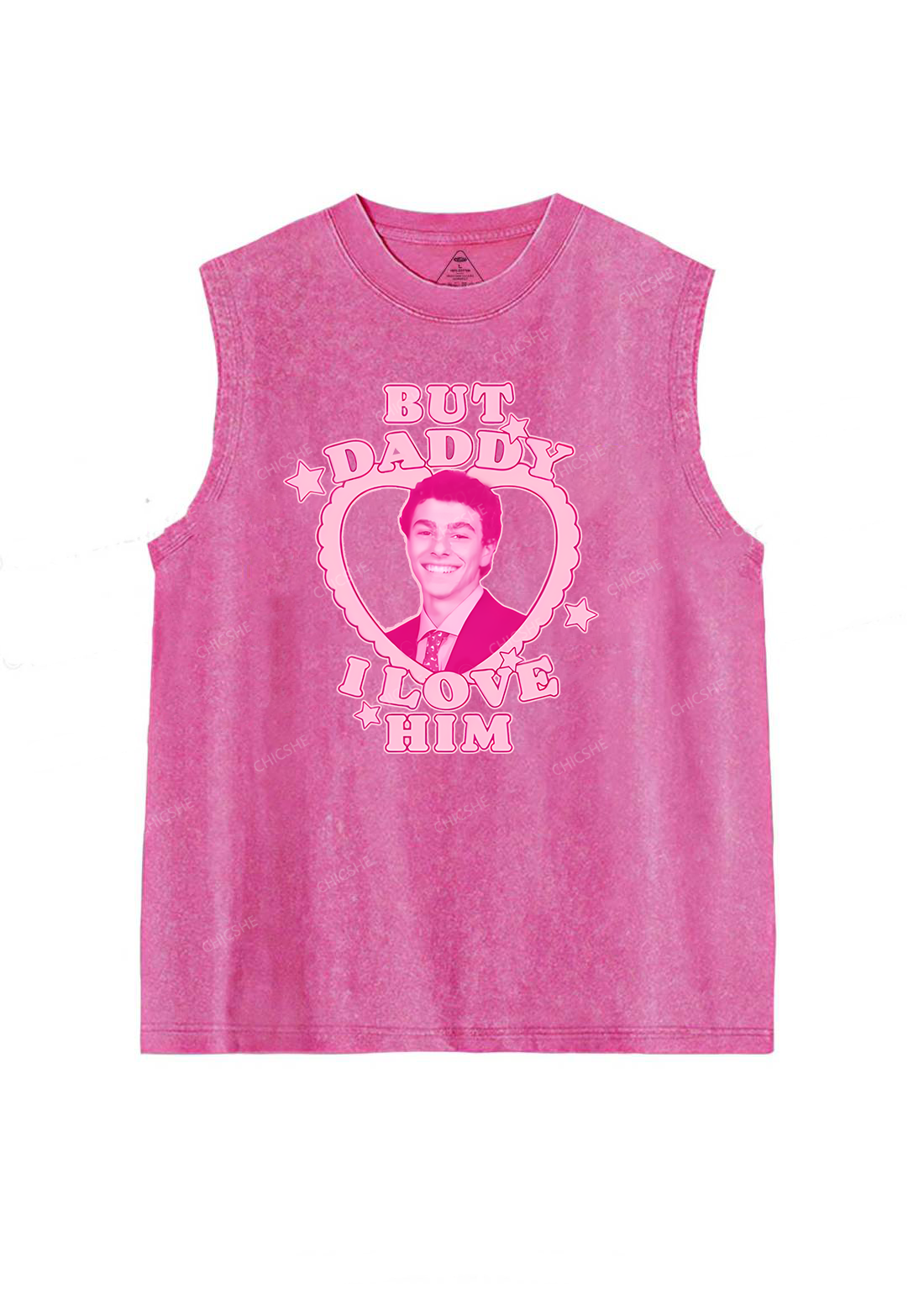 Daddy I Love Him Luigi Y2K Washed Tank Chicshe