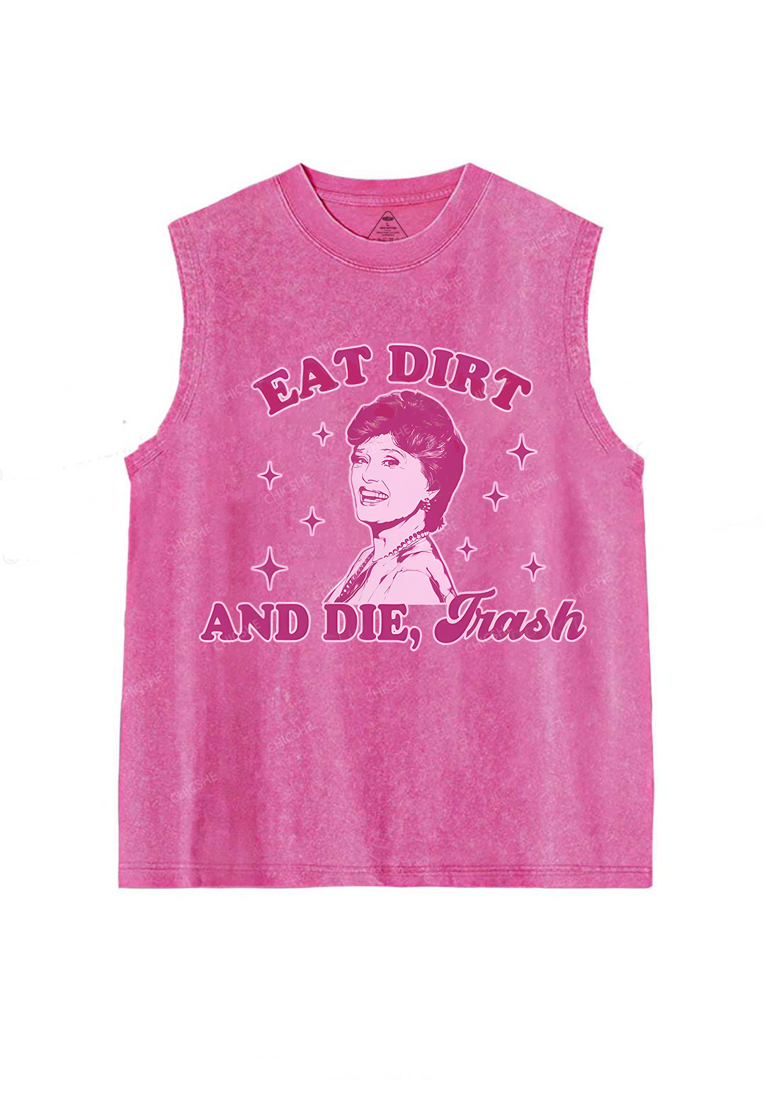 Eat Dirt And Die Y2K Washed Tank Chicshe