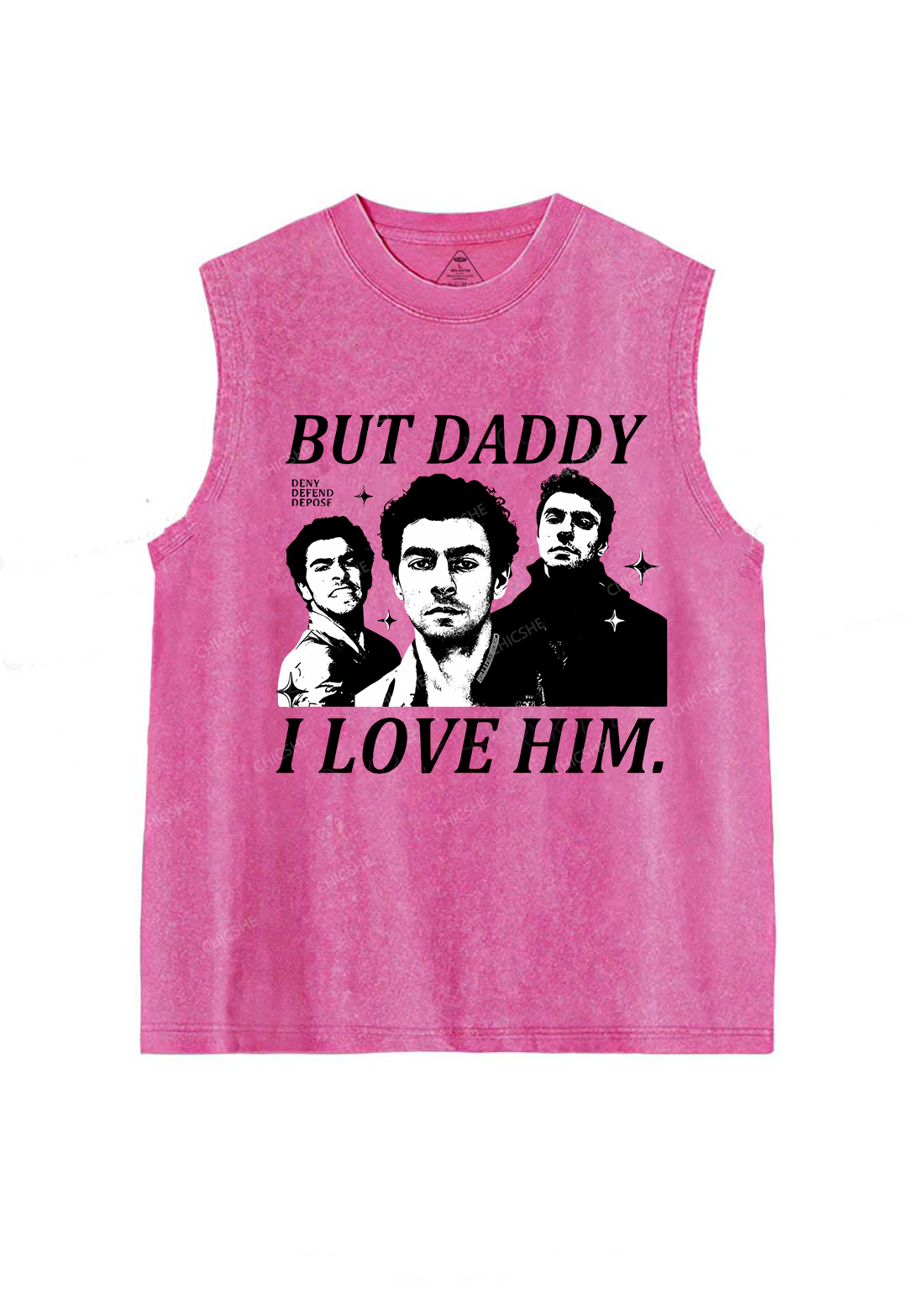 Daddy I Love Luigi Y2K Washed Tank Chicshe
