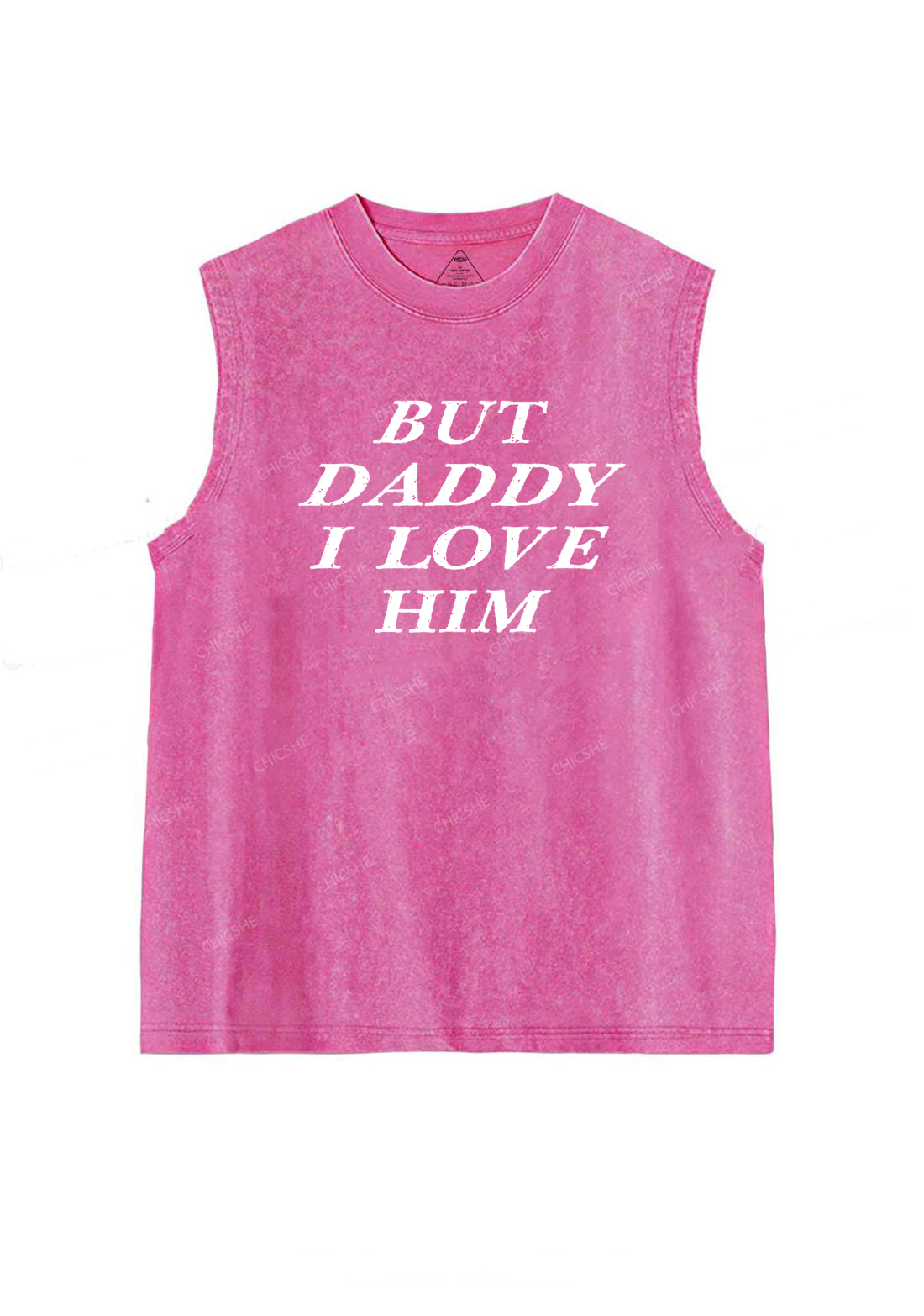 But Daddy I Love Him Y2K Washed Tank Chicshe