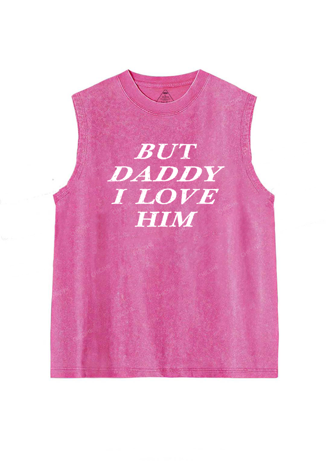 But Daddy I Love Him Y2K Washed Tank Chicshe