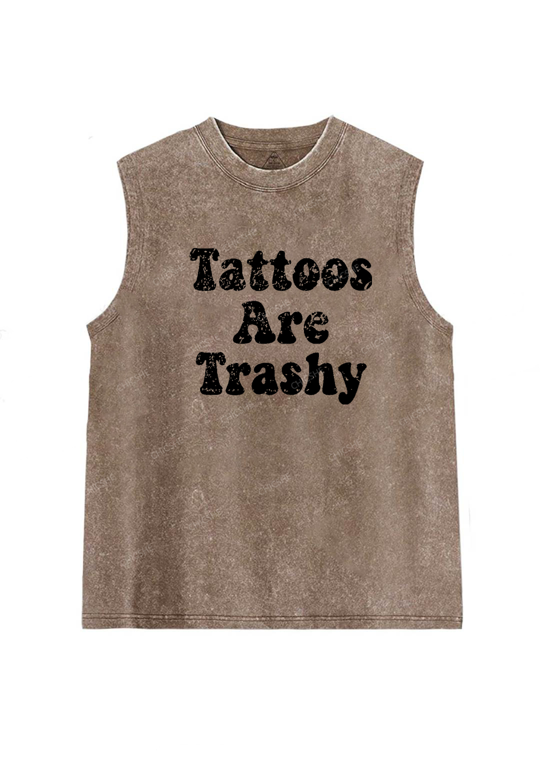 Tattoos Are Trashy Y2K Washed Tank Chicshe