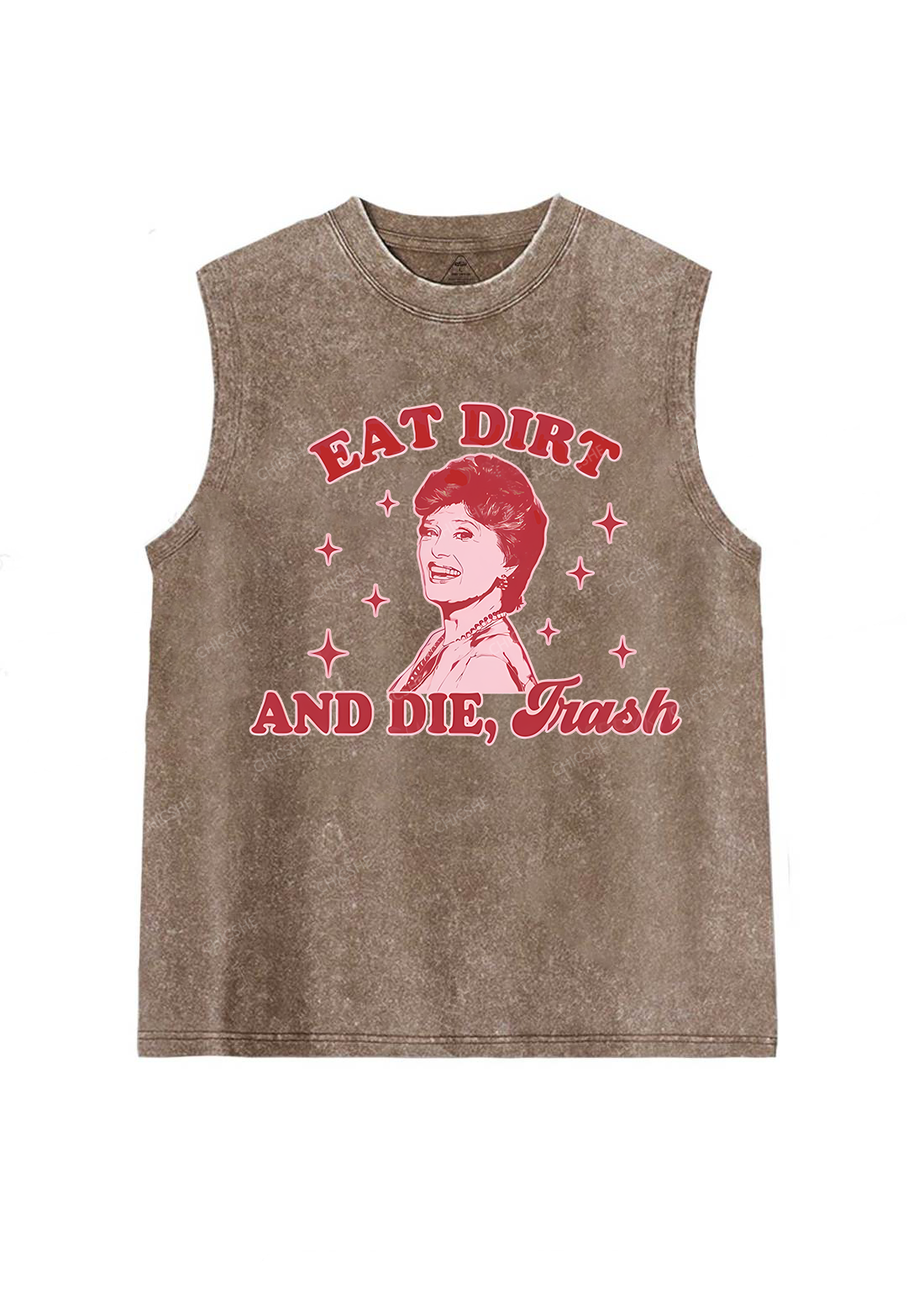 Eat Dirt And Die Y2K Washed Tank Chicshe