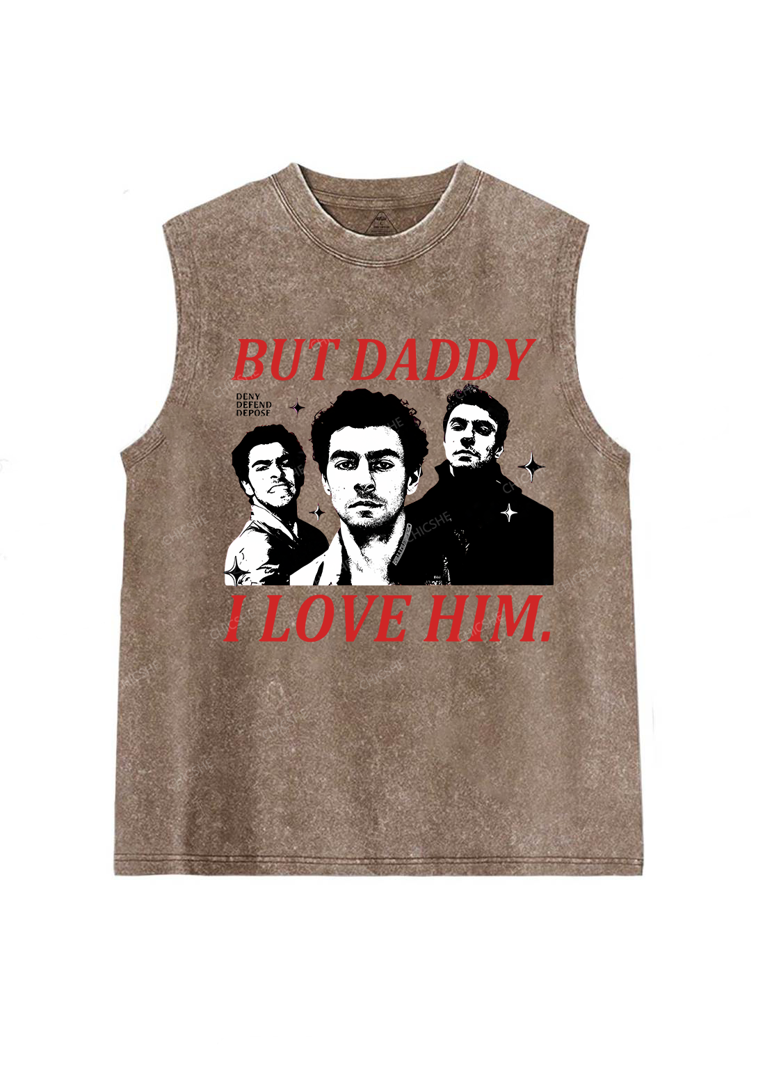 Daddy I Love Luigi Y2K Washed Tank Chicshe