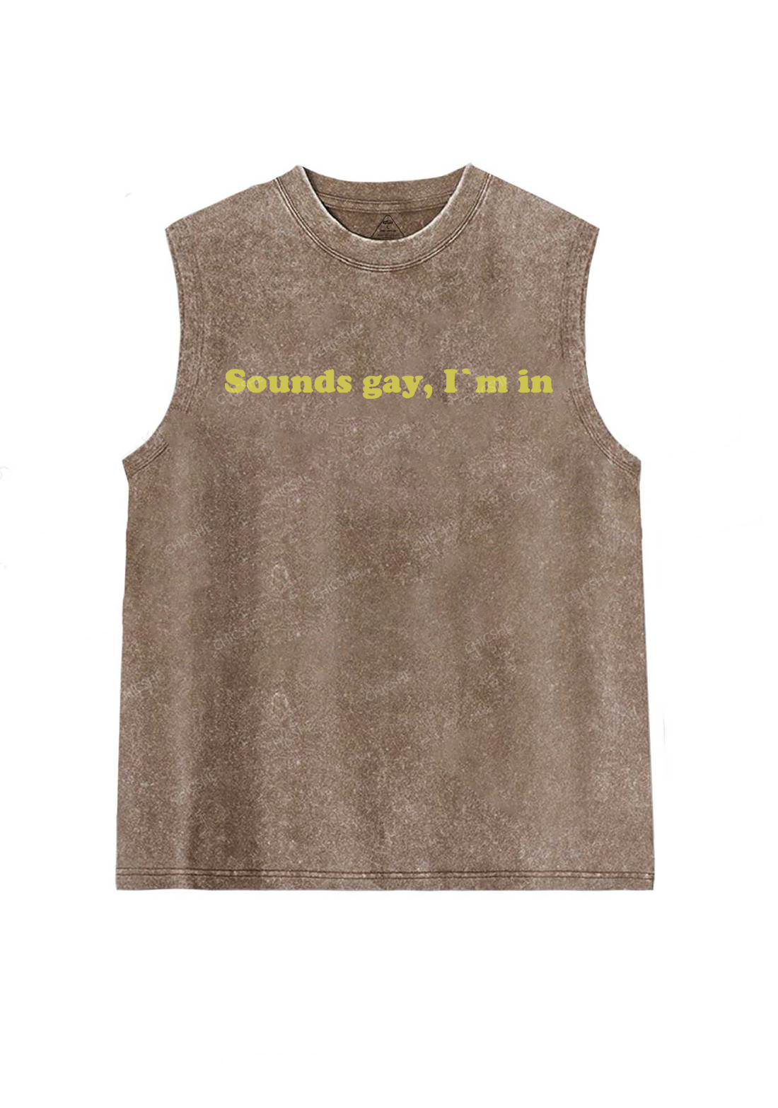 Sounds Gay Y2K Washed Tank Chicshe