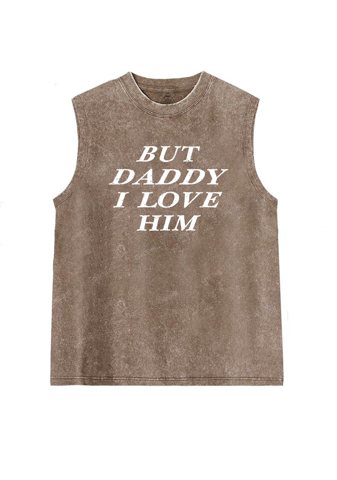 But Daddy I Love Him Y2K Washed Tank Chicshe