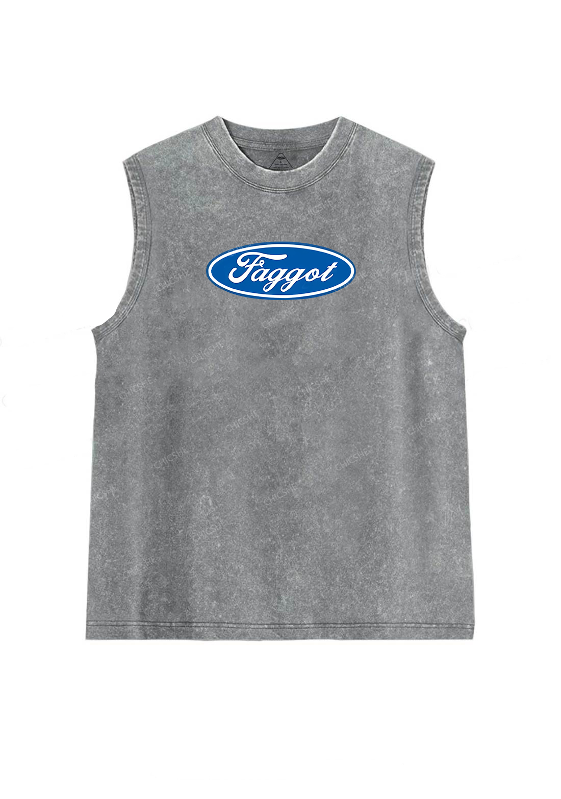Faggot Pride Y2K Washed Muscle Tank Chicshe