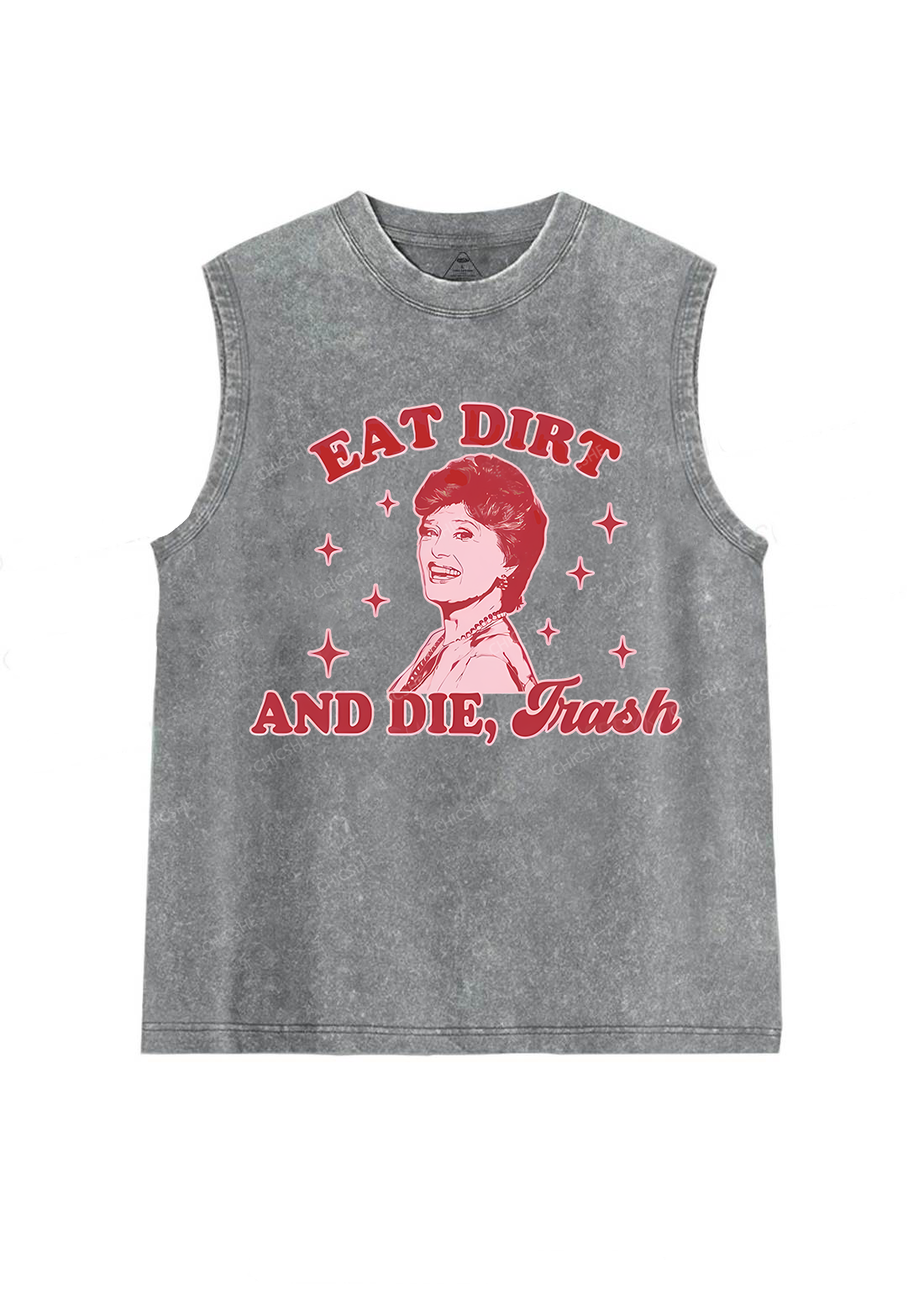 Eat Dirt And Die Y2K Washed Tank Chicshe