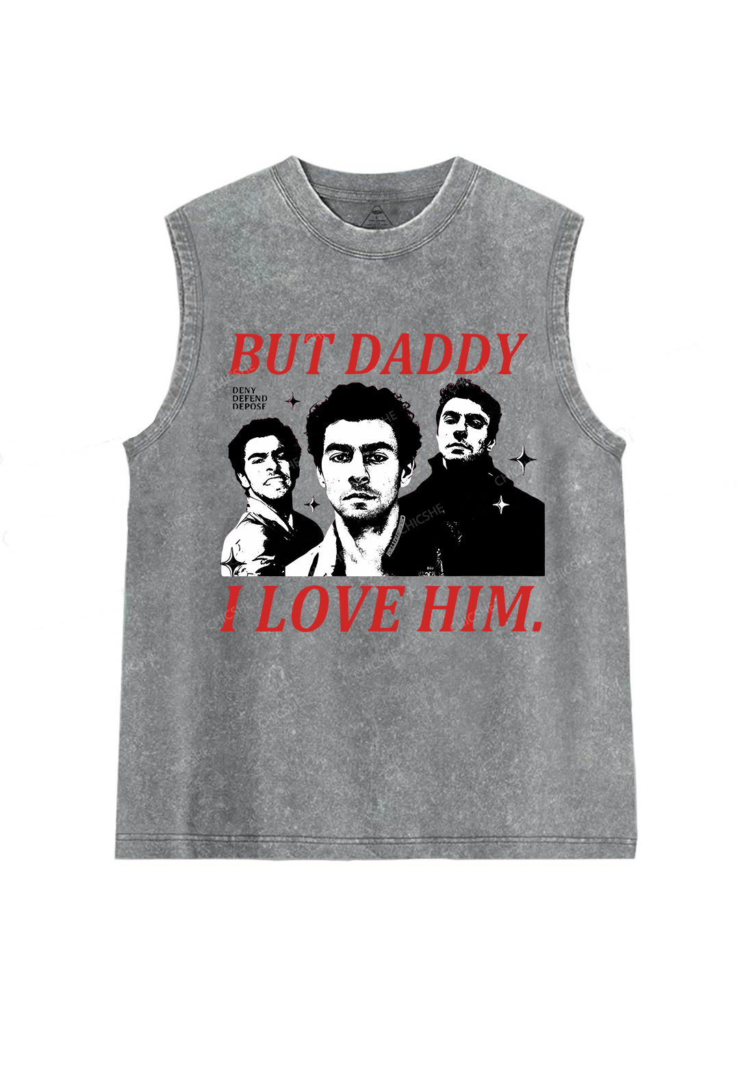 Daddy I Love Luigi Y2K Washed Tank Chicshe