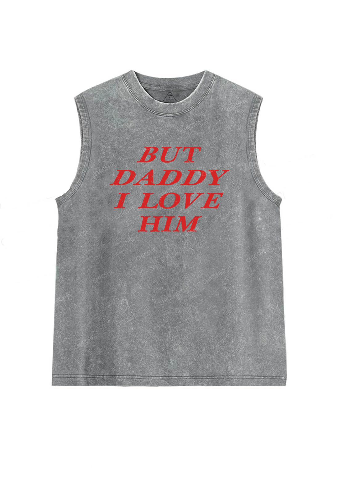 But Daddy I Love Him Y2K Washed Tank Chicshe