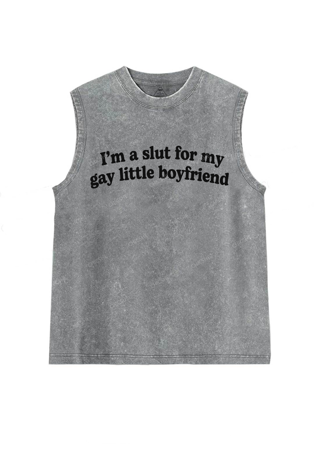 Slxt For My Gay BF Y2K Valentine's Day Washed Tank Chicshe