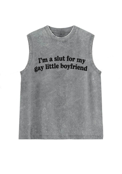 Slxt For My Gay BF Y2K Valentine's Day Washed Tank Chicshe
