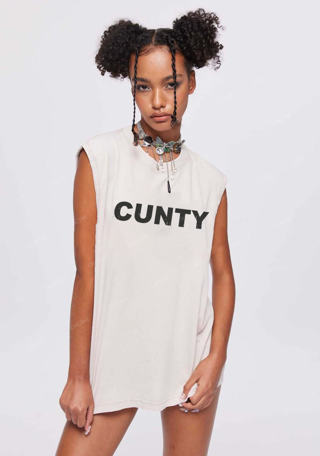 Cunty Y2K Washed Tank Chicshe