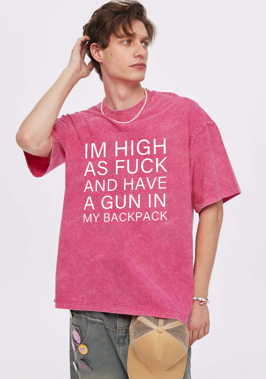 Im High Y2K Washed Tee Chicshe
