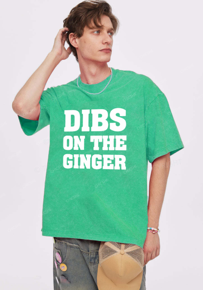 Dibs On The Ginger St Patricks Y2K Washed Tee Chicshe