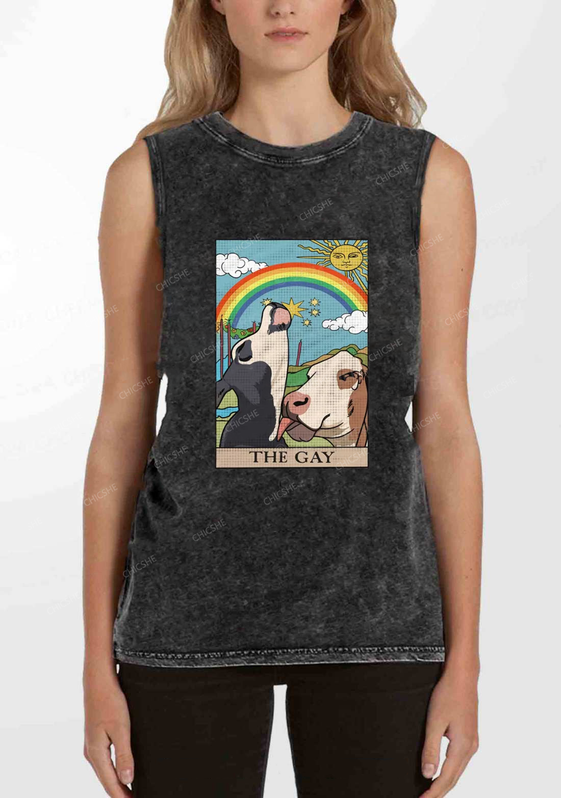The Gay Y2K Washed Tank Chicshe