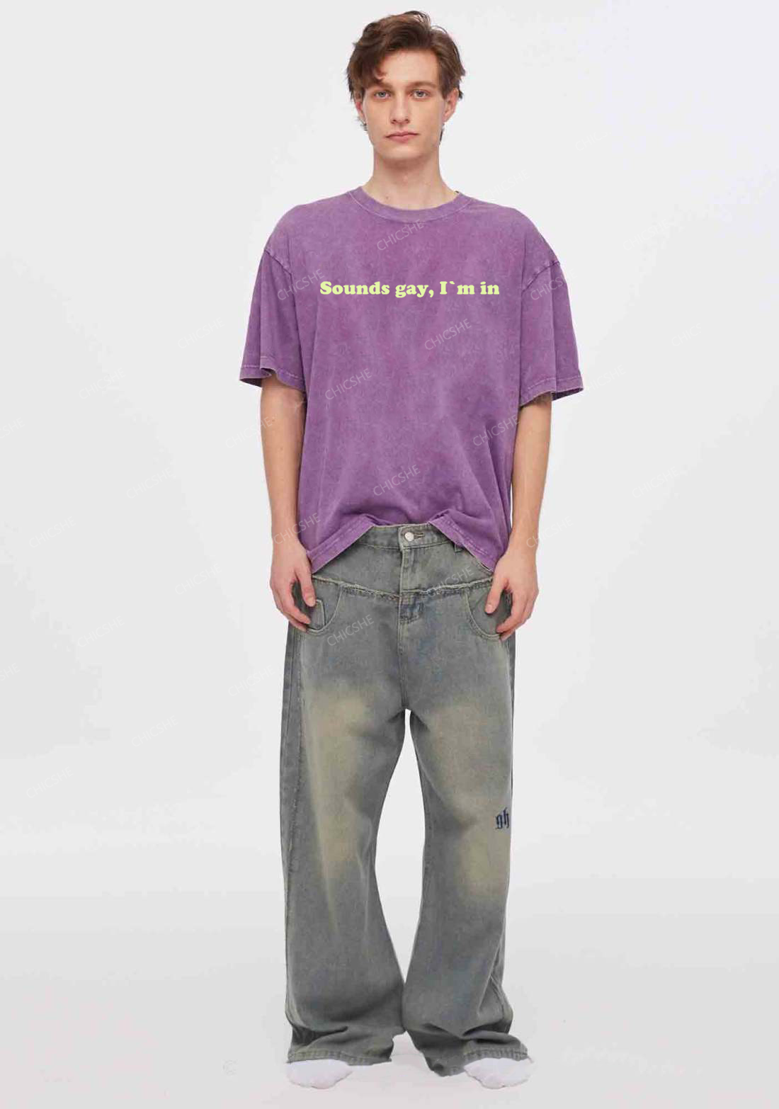 Sounds Gay Y2K Washed Tee Chicshe