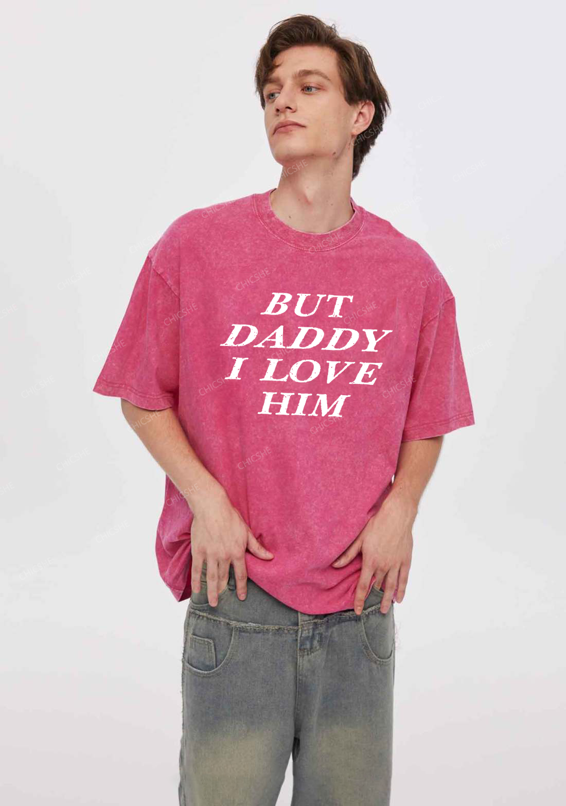 But Daddy I Love Him Y2K Washed Tee Chicshe