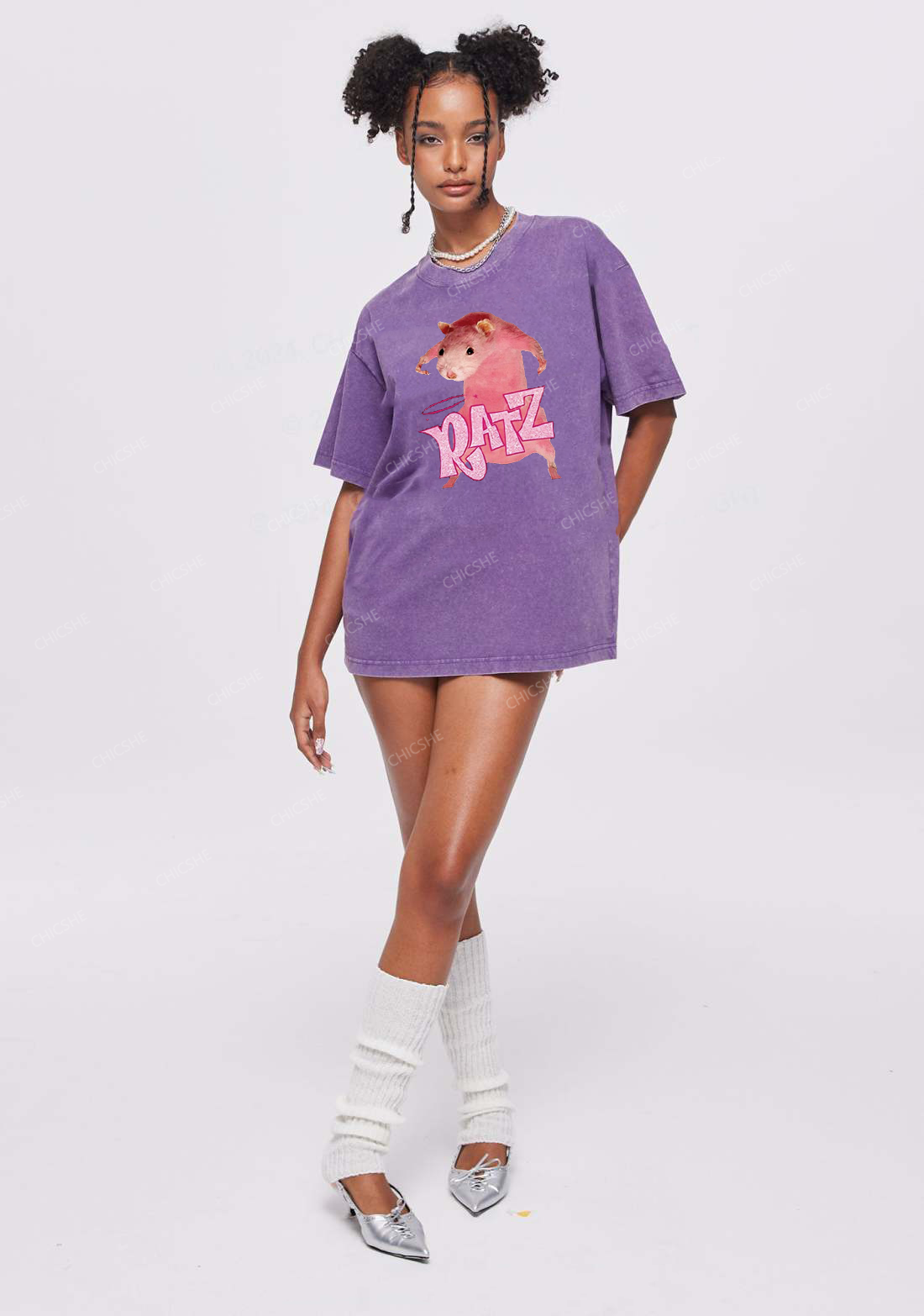 Pink Ratz Y2K Washed Tee Chicshe