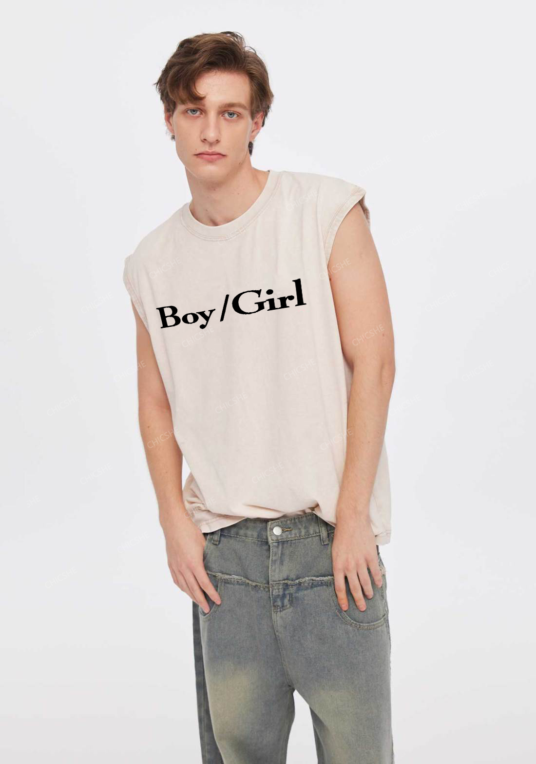 Boy Or Girl Y2K Washed Tank Chicshe