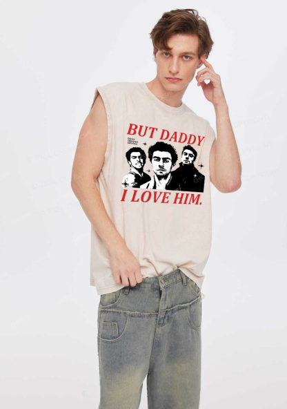 Daddy I Love Luigi Y2K Washed Tank Chicshe