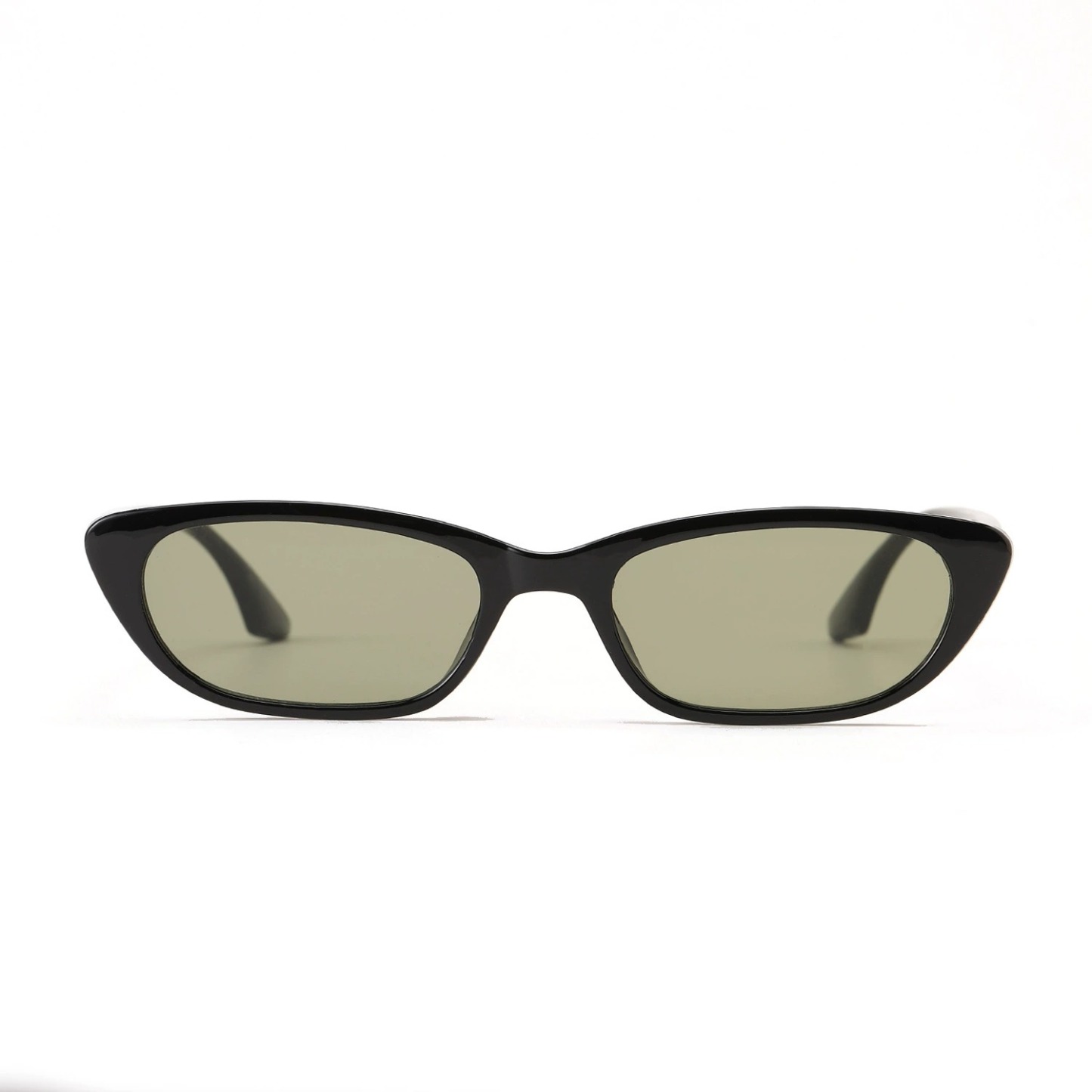 90's Vintage Square Sunglasses Small Black Frame with Grey Lenses