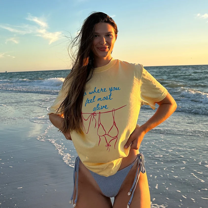 Go Where You Feel Alive Oversized Casual T-Shirt