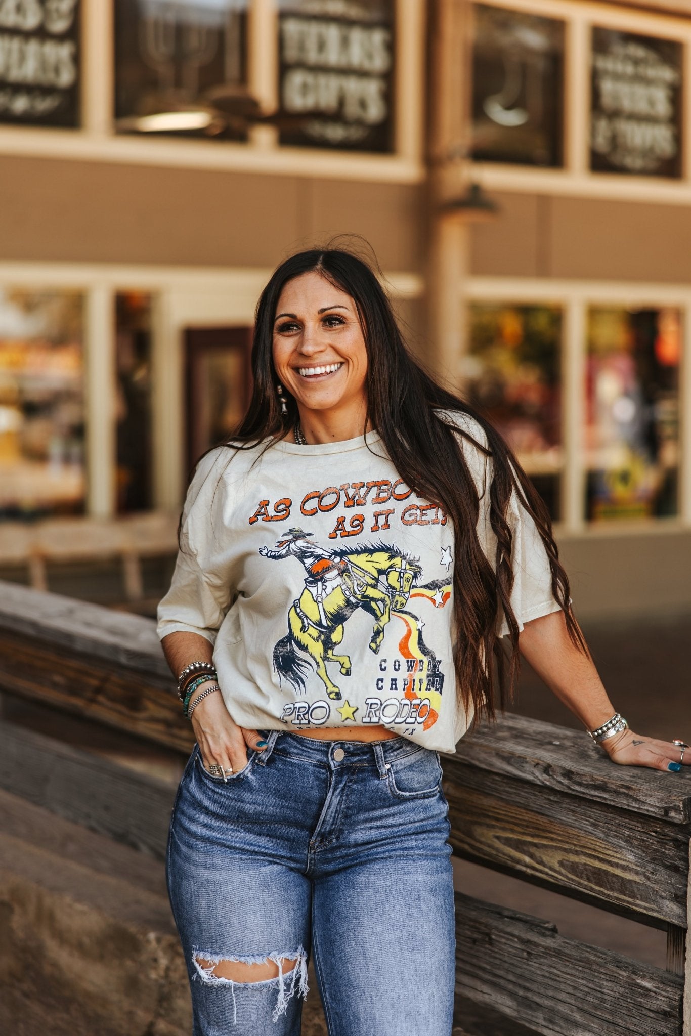 As Cowboy As It Gets Oversized Graphic Tee