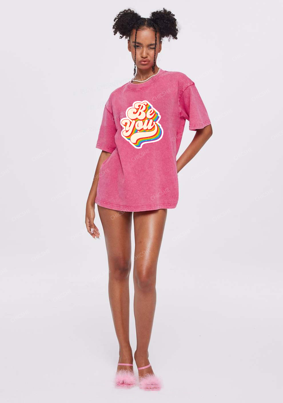 Chicshe Be Yourself Shirts Washed Tee