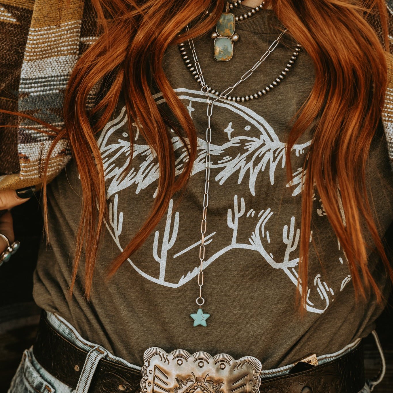 Cactus Horse Western Graphic T-shirt