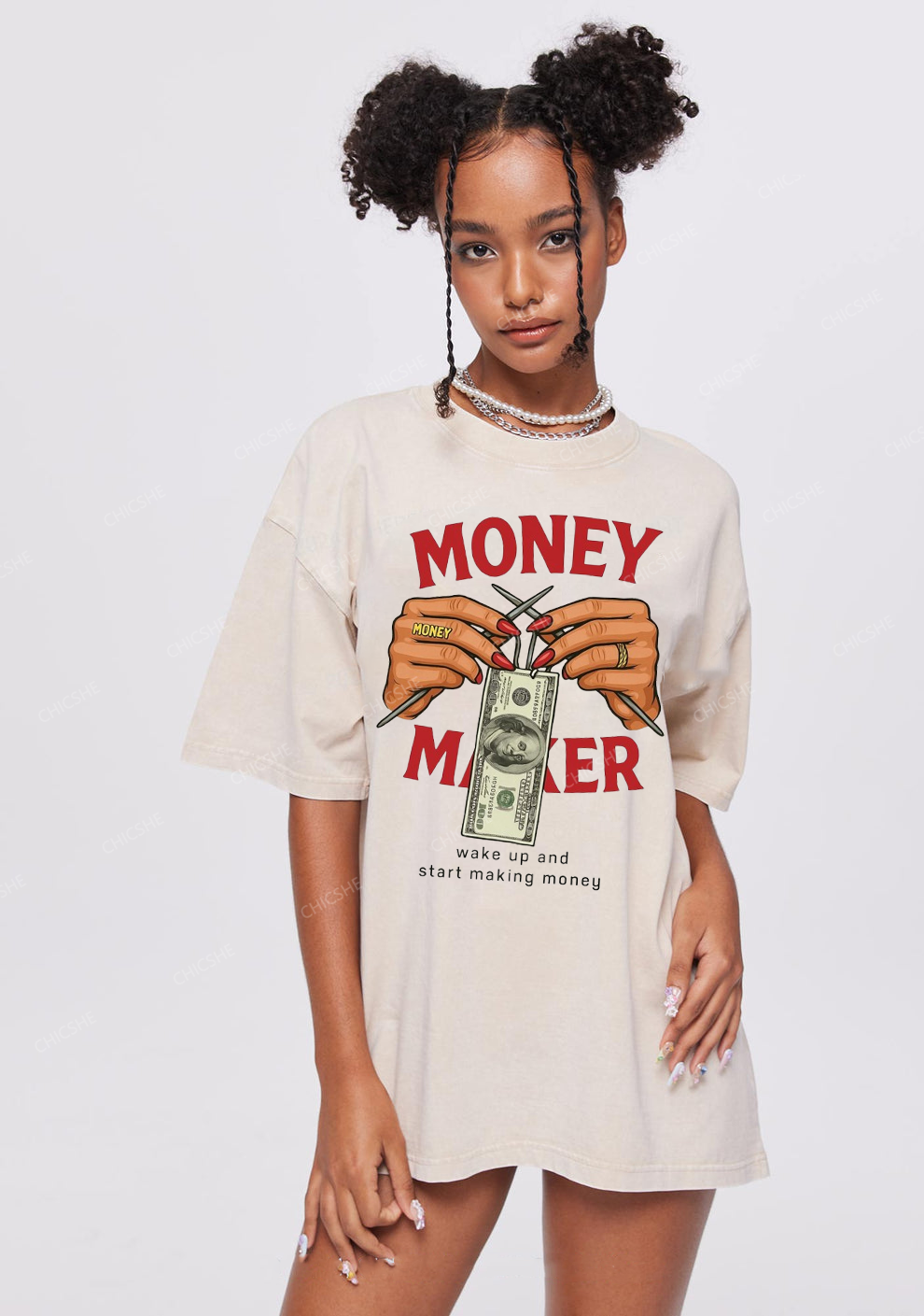 Chicshe Make Money Shirts Washed Tee