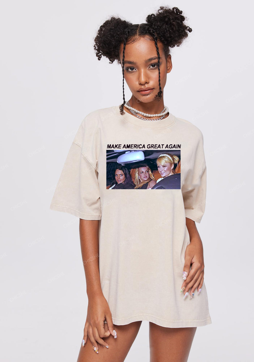 Make America Great Again Y2K Washed Tee Chicshe