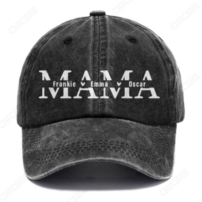 Customize Unisex Vintage Casual Mama Washed Cap