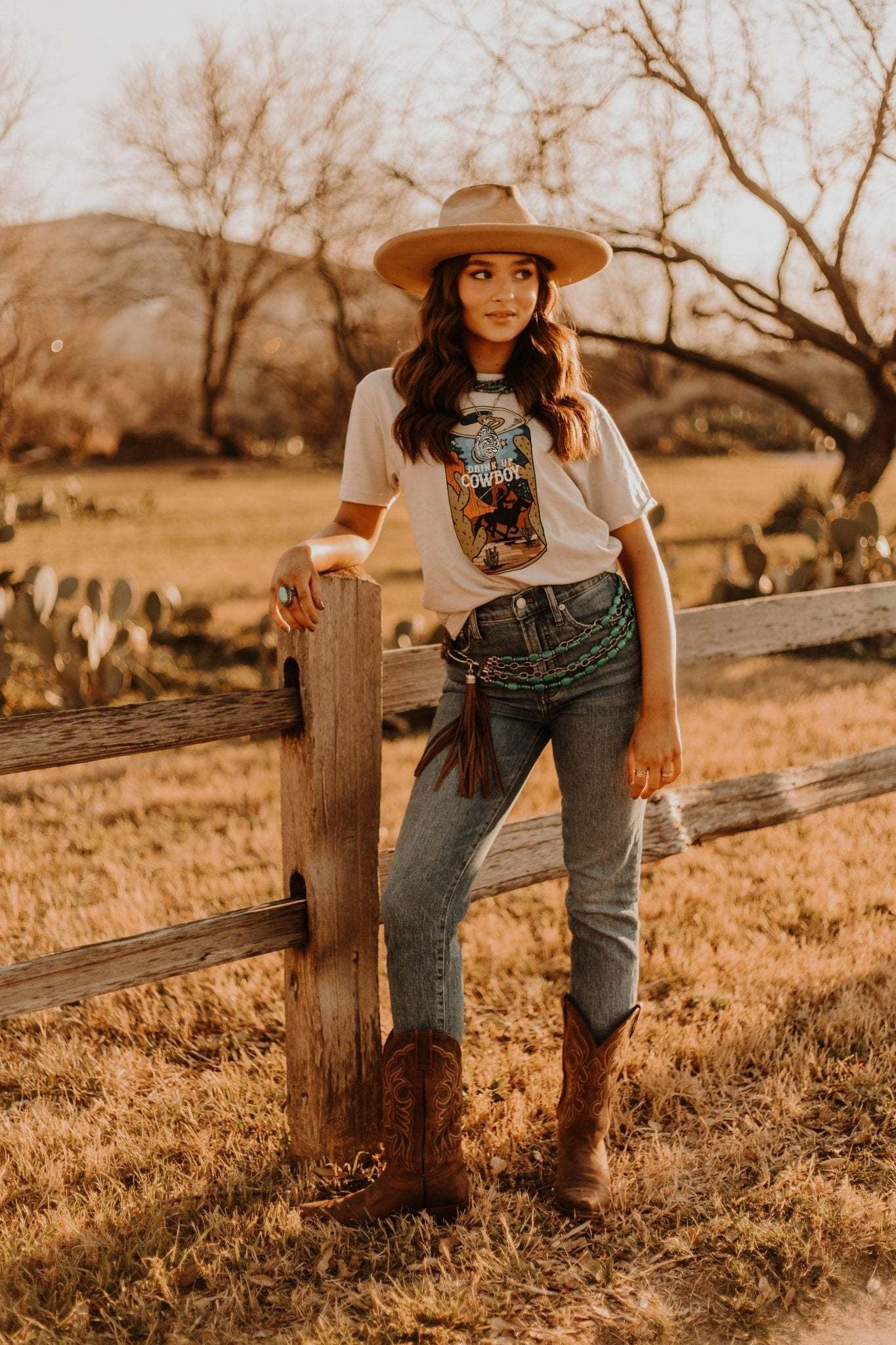 Drink Up Cowboy Graphic Tee