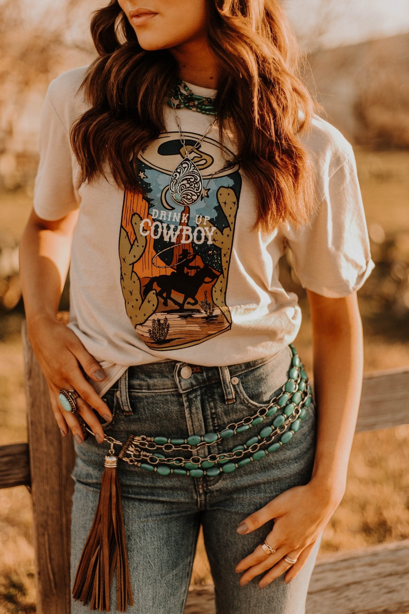 Drink Up Cowboy Graphic Tee