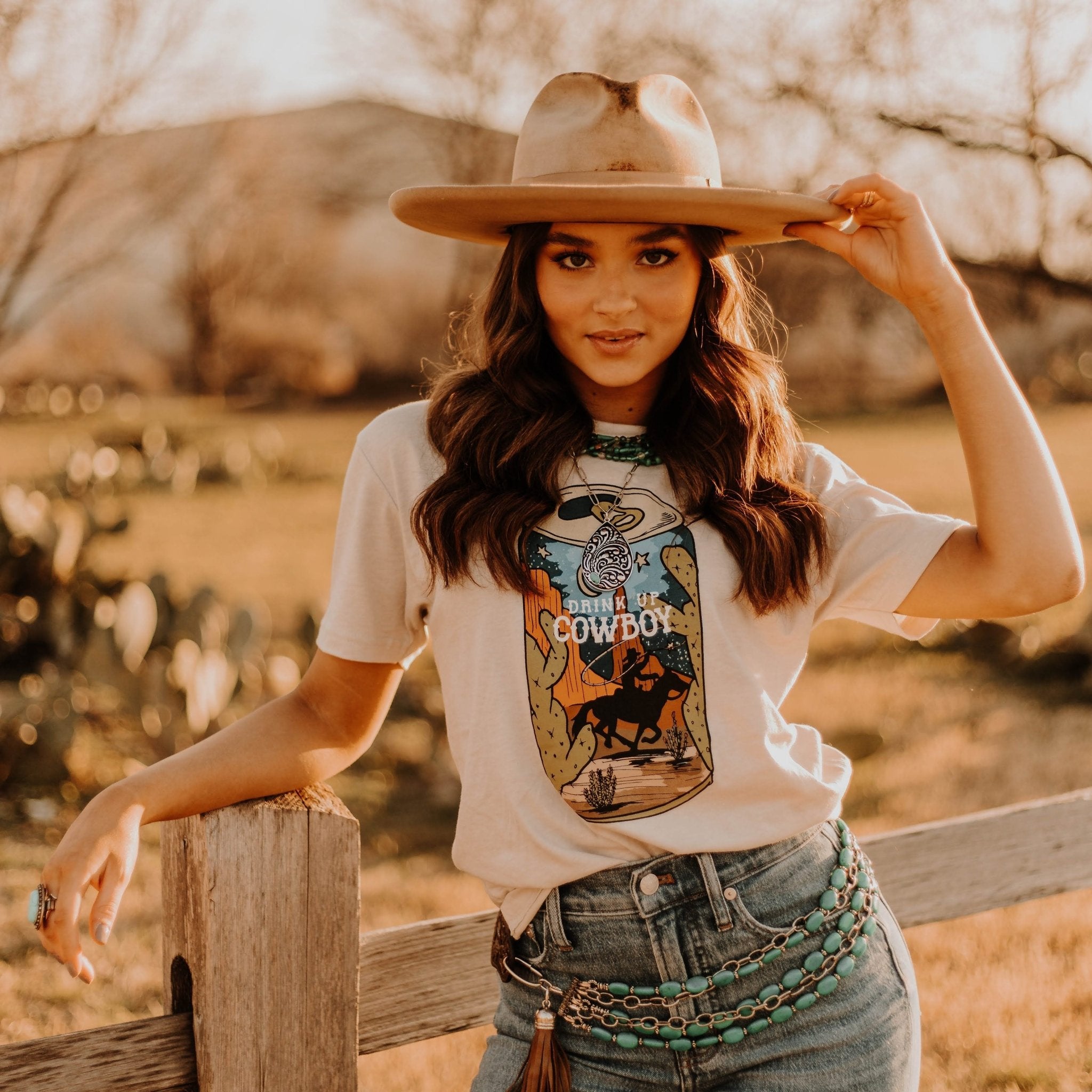 Drink Up Cowboy Graphic Tee