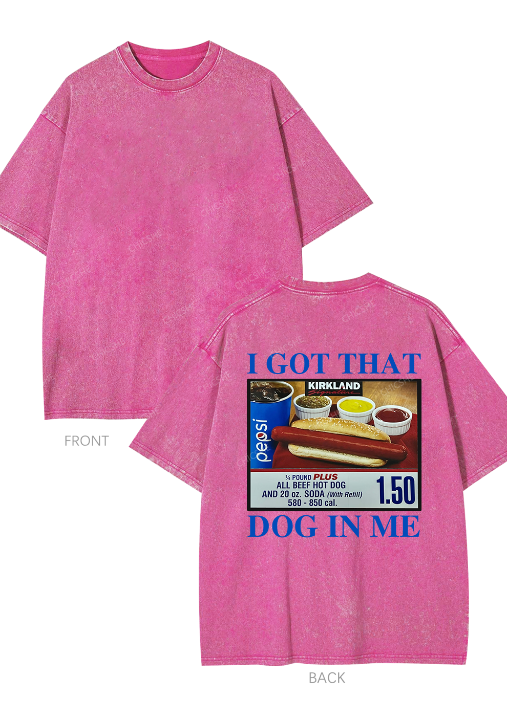 Chicshe I Got That Dog In Me Y2K Shirts Washed Tee