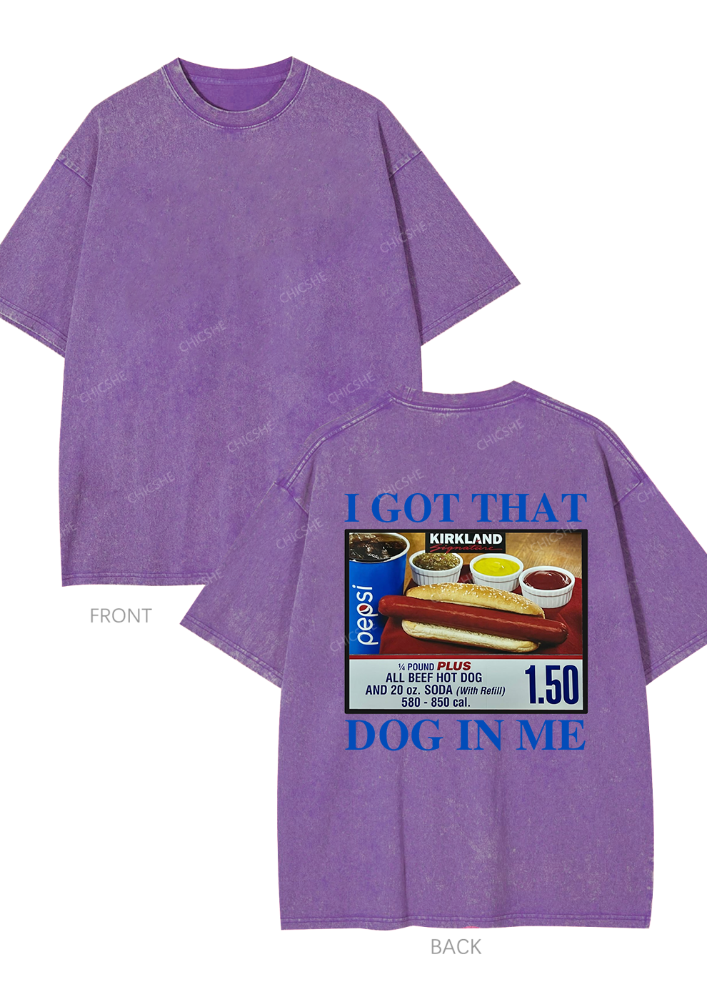 Chicshe I Got That Dog In Me Y2K Shirts Washed Tee