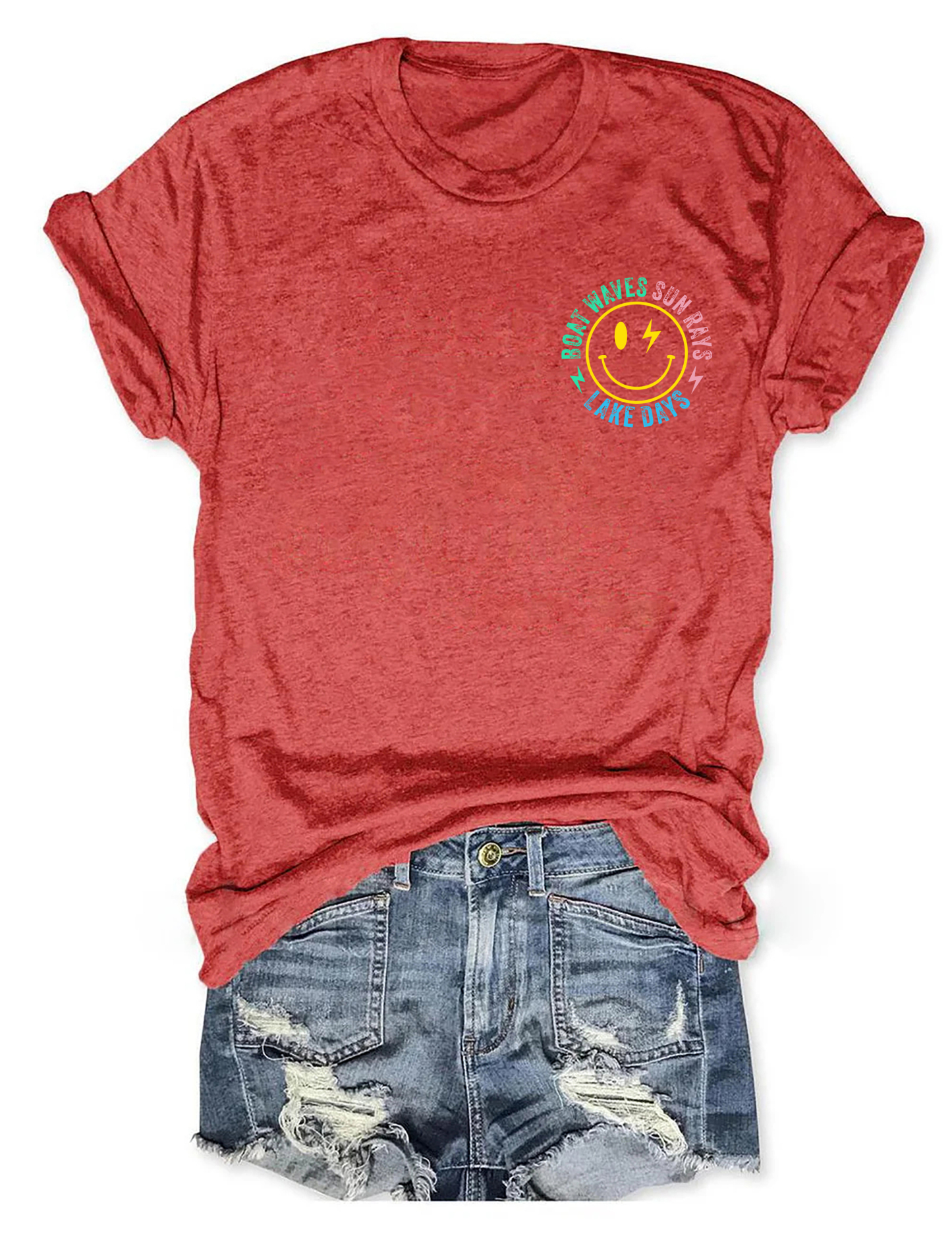 Boat Waves Sun Rays Lake Days T-shirt